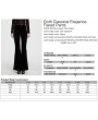 Punk Rave Black Gothic Classical Elegance Velvet Flared Pants for Women