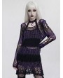 Punk Rave Black and Violet Decadent Gothic Pullover Sweater for Women