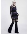 Punk Rave Black and Violet Decadent Gothic Pullover Sweater for Women
