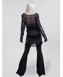 Punk Rave Black and Violet Decadent Gothic Pullover Sweater for Women