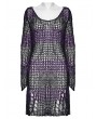 Punk Rave Black and Violet Decadent Gothic Pullover Sweater for Women