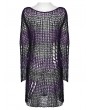 Punk Rave Black and Violet Decadent Gothic Pullover Sweater for Women