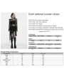 Punk Rave Black Gothic Irregular Tattered Woolen Dress