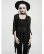 Punk Rave Black Gothic Tassel Batwing Sweater for Women
