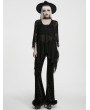 Punk Rave Black Gothic Tassel Batwing Sweater for Women