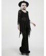 Punk Rave Black Gothic Tassel Batwing Sweater for Women