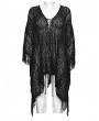 Punk Rave Black Gothic Tassel Batwing Sweater for Women