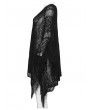 Punk Rave Black Gothic Tassel Batwing Sweater for Women