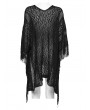 Punk Rave Black Gothic Tassel Batwing Sweater for Women