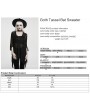 Punk Rave Black Gothic Tassel Batwing Sweater for Women