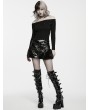 Punk Rave Black Punk Dark Gothic Pullover Sweater for Women