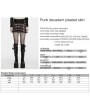 Punk Rave Red and White Plaid Gothic Punk Decadent Pleated Skirt