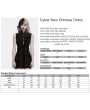 Punk Rave Black and Red Gothic Cyber Chinese Short Velvet Dress