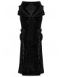 Punk Rave Black Gothic Ruffles Lace Velvet Fishtail Maxi Skirt
