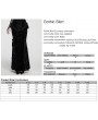 Punk Rave Black Gothic Ruffles Lace Velvet Fishtail Maxi Skirt