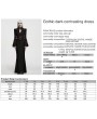 Punk Rave Black and Red Gothic Dark Vintage Fishtail Maxi Dress
