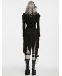 Punk Rave Black Gothic Punk Hooded Asymmetrical Dress