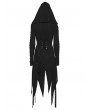 Punk Rave Black Gothic Punk Hooded Asymmetrical Dress