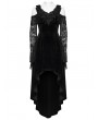 Punk Rave Black Gothic Bead Tassel Lace Sleeve Velvet Dress