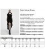 Punk Rave Black Gothic Bead Tassel Lace Sleeve Velvet Dress