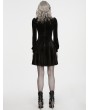 Punk Rave Black Gothic Church Embroidered Velvet Short Dress