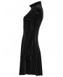 Punk Rave Black Gothic Church Embroidered Velvet Short Dress