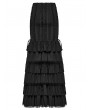 Punk Rave Black Gothic Victorian Vintage Multi-Layer Ruffled Fishtail Skirt
