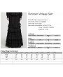 Punk Rave Black Gothic Victorian Vintage Multi-Layer Ruffled Fishtail Skirt