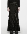 Punk Rave Black Gothic Punk Asymmetric Decadent Fishtail Skirt