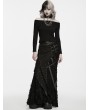 Punk Rave Black Gothic Punk Asymmetric Decadent Fishtail Skirt