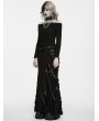 Punk Rave Black Gothic Punk Asymmetric Decadent Fishtail Skirt
