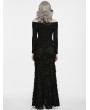 Punk Rave Black Gothic Punk Asymmetric Decadent Fishtail Skirt