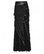 Punk Rave Black Gothic Punk Asymmetric Decadent Fishtail Skirt