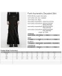 Punk Rave Black Gothic Punk Asymmetric Decadent Fishtail Skirt