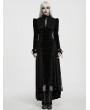 Punk Rave Black Gothic Victorian Vintage Long Velvet Dress