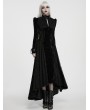 Punk Rave Black Gothic Victorian Vintage Long Velvet Dress