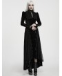 Punk Rave Black Gothic Victorian Vintage Long Velvet Dress