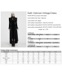 Punk Rave Black Gothic Victorian Vintage Long Velvet Dress
