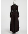 Punk Rave Black and Red Gothic Victorian Vintage Long Velvet Dress