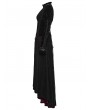 Punk Rave Black and Red Gothic Victorian Vintage Long Velvet Dress