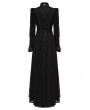 Punk Rave Black and Red Gothic Victorian Vintage Long Velvet Dress