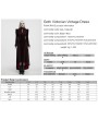 Punk Rave Black and Red Gothic Victorian Vintage Long Velvet Dress