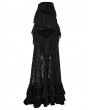 Punk Rave Black Gothic Layered Ruffles Lace Mermaid Maxi Skirt