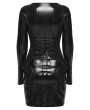Punk Rave Black Gothic Punk Sexy Chain Bodycon Mini Dress