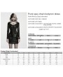 Punk Rave Black Gothic Punk Sexy Chain Bodycon Mini Dress