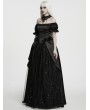 Punk Rave Black Gorgeous Rose Sequin Beaded Gothic Party Dress