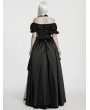 Punk Rave Black Gorgeous Rose Sequin Beaded Gothic Party Dress