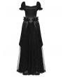 Punk Rave Black Gorgeous Rose Sequin Beaded Gothic Party Dress