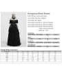 Punk Rave Black Gorgeous Rose Sequin Beaded Gothic Party Dress