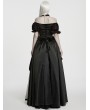 Punk Rave Black and Red Gorgeous Rose Sequin Beaded Gothic Party Dress